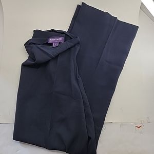 Ralph Lauren Pants Womens 10 Purple Label Collection Navy Blue 100% Wool USA